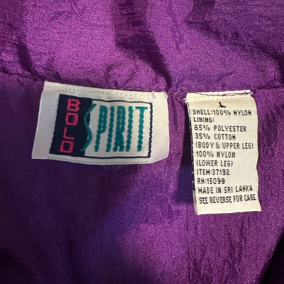 Vibrant Purple and Teal Bomber Jacket - Picture 3 of 3